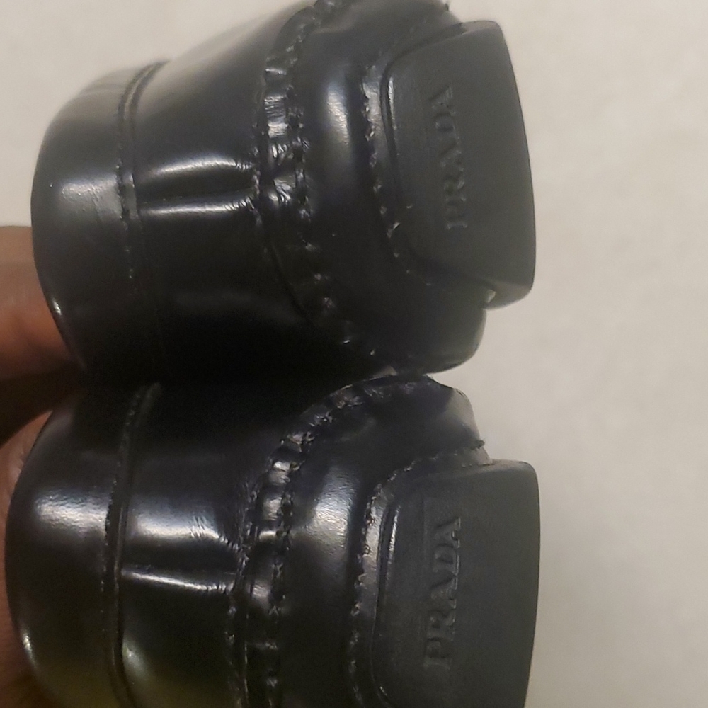 Authentic black leather Prada flats loafers size 36 us 6 - Picture 6 of 12